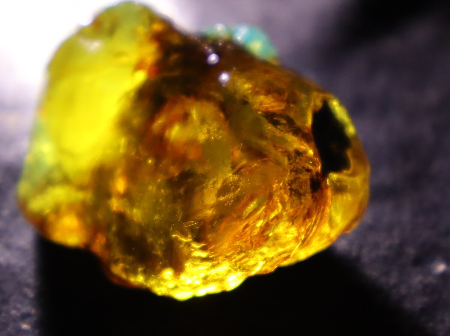 Splendid Natural Dominican Clear Orange Blue Amber Rough Specimen 47mm 18g – photo 12