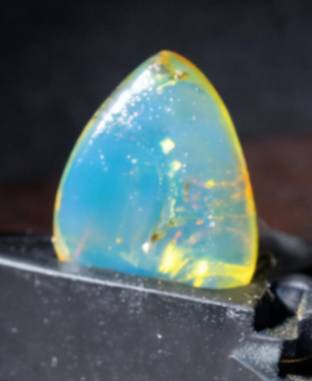 Lovely Natural Dominican Clear Sky Blue Amber Polished Stone 16mm FREE DRILLING – photo 4