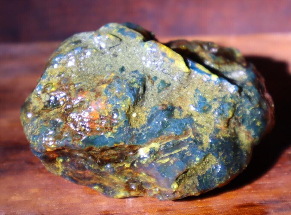 Natural Dominican Clear with inclusions Deep Blue Green Amber Rough Specimen – photo 5