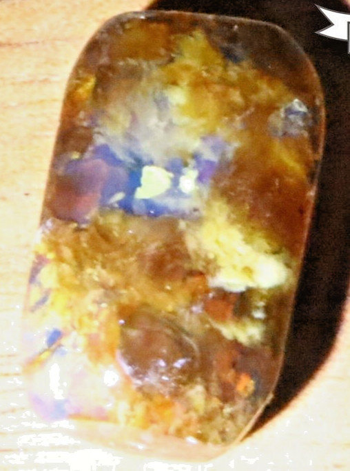 Natural Dominican Translucent Sky Blue Butterscotch Amber Polished Stone 17mm – photo 4