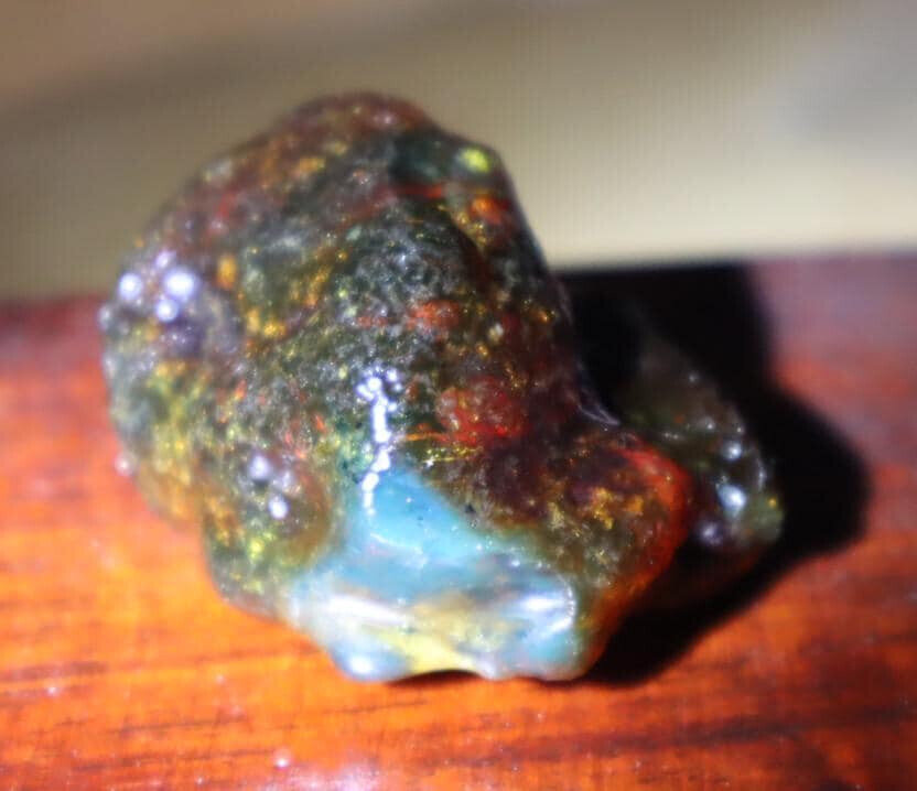 Excellent Natural Dominican Clear Deep Green Blue Amber Rough Specimen 39mm 13.5 – photo 3