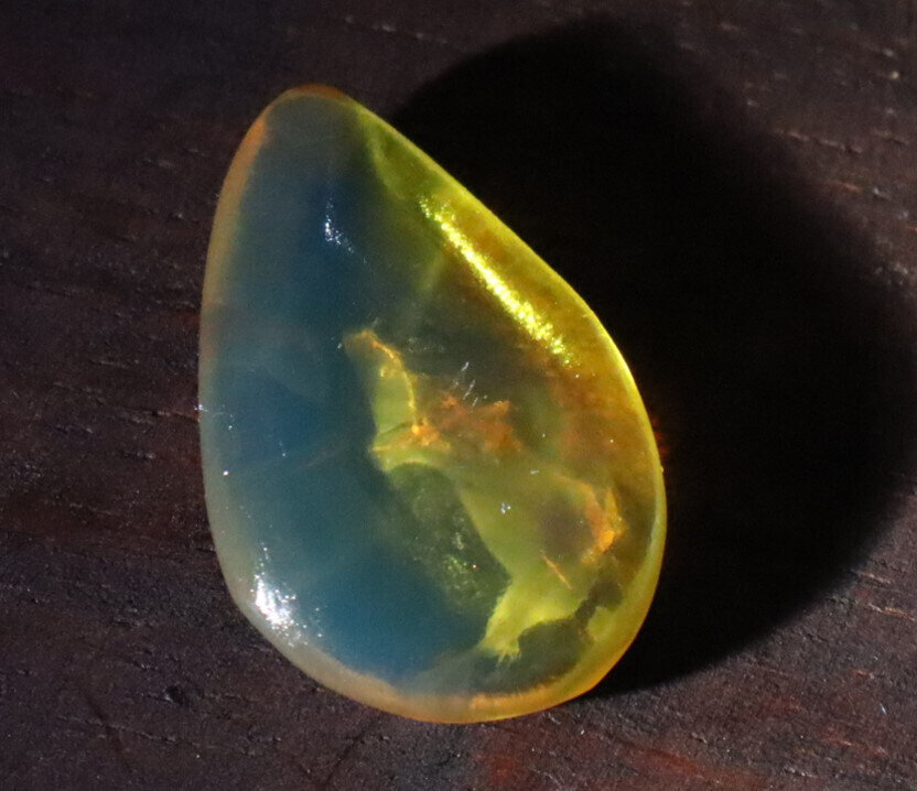 Exquisite Natural Dominican Clear Light Blue Amber Polished Stone 22mm – photo 5