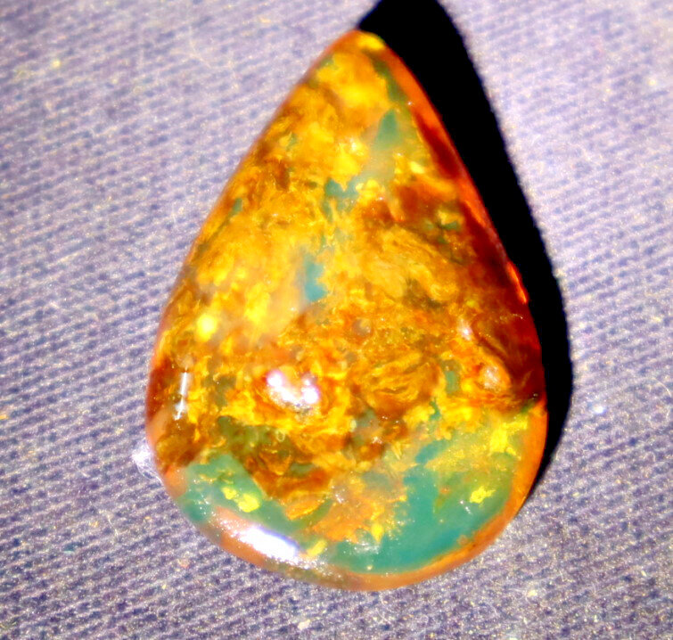Natural Dominican Transl. Cognac Green Butterscotch Amber Polished Stone 28mm – photo 3
