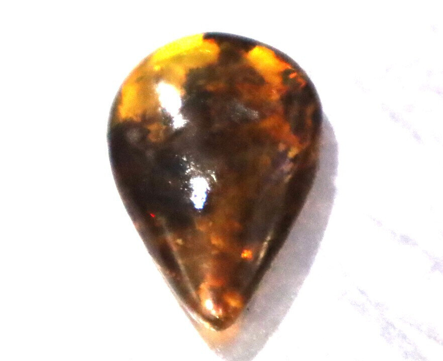 Natural Dominican Transl. Cognac Green Butterscotch Amber Polished Stone 28mm – photo 11