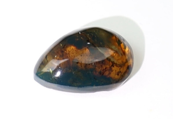 Beautiful Natural Dominican Translucent Ocean Blue Amber Polished Stone 24mm – photo 9