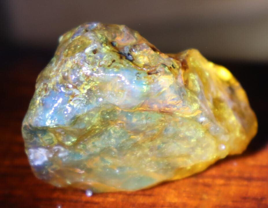 Exquisite Natural Dominican Crystal Clear Yellow Blue Amber Rough Specimen 46mm – photo 7