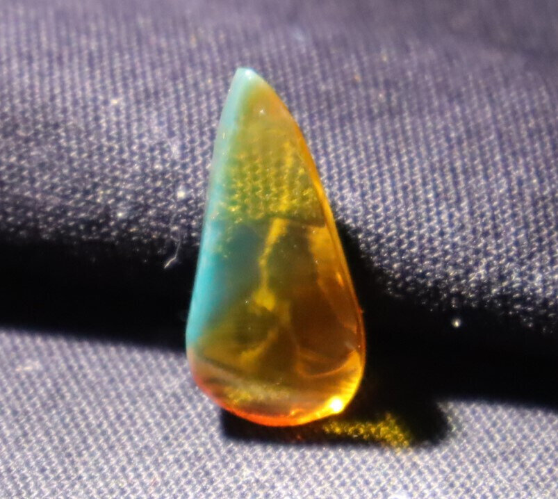 Charming Design Natural Dominican Clear Green Blue Amber Polished Stone 22mm – photo 8