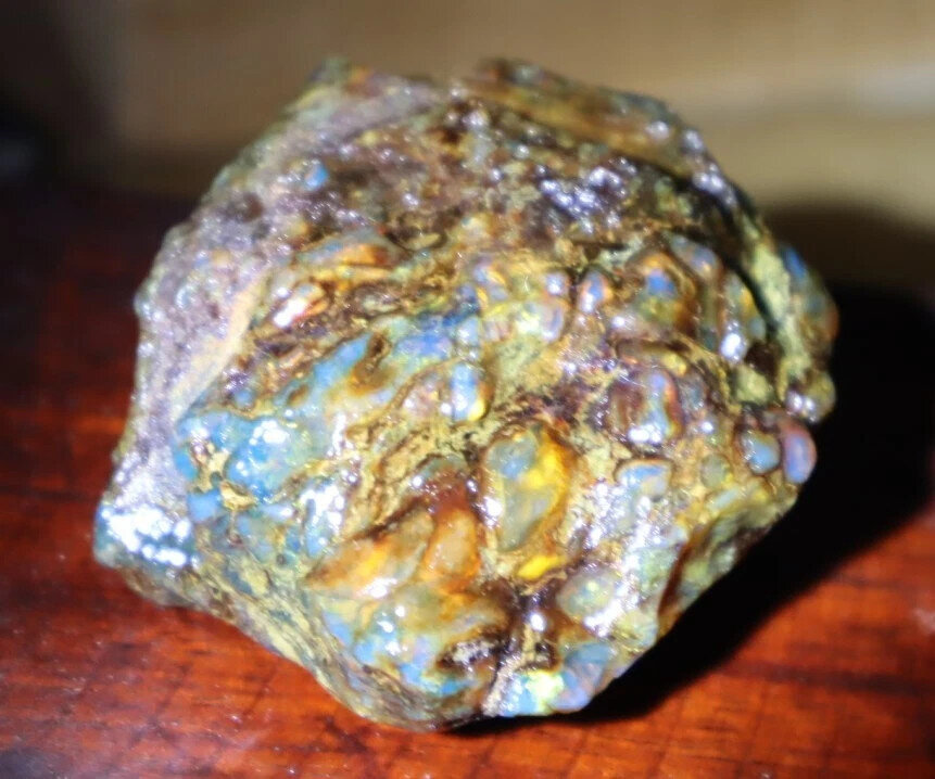 Rarest Natural Dominican Opaque Yellow Blue Amber Rough Specimen 58mm 38.3g – photo 3