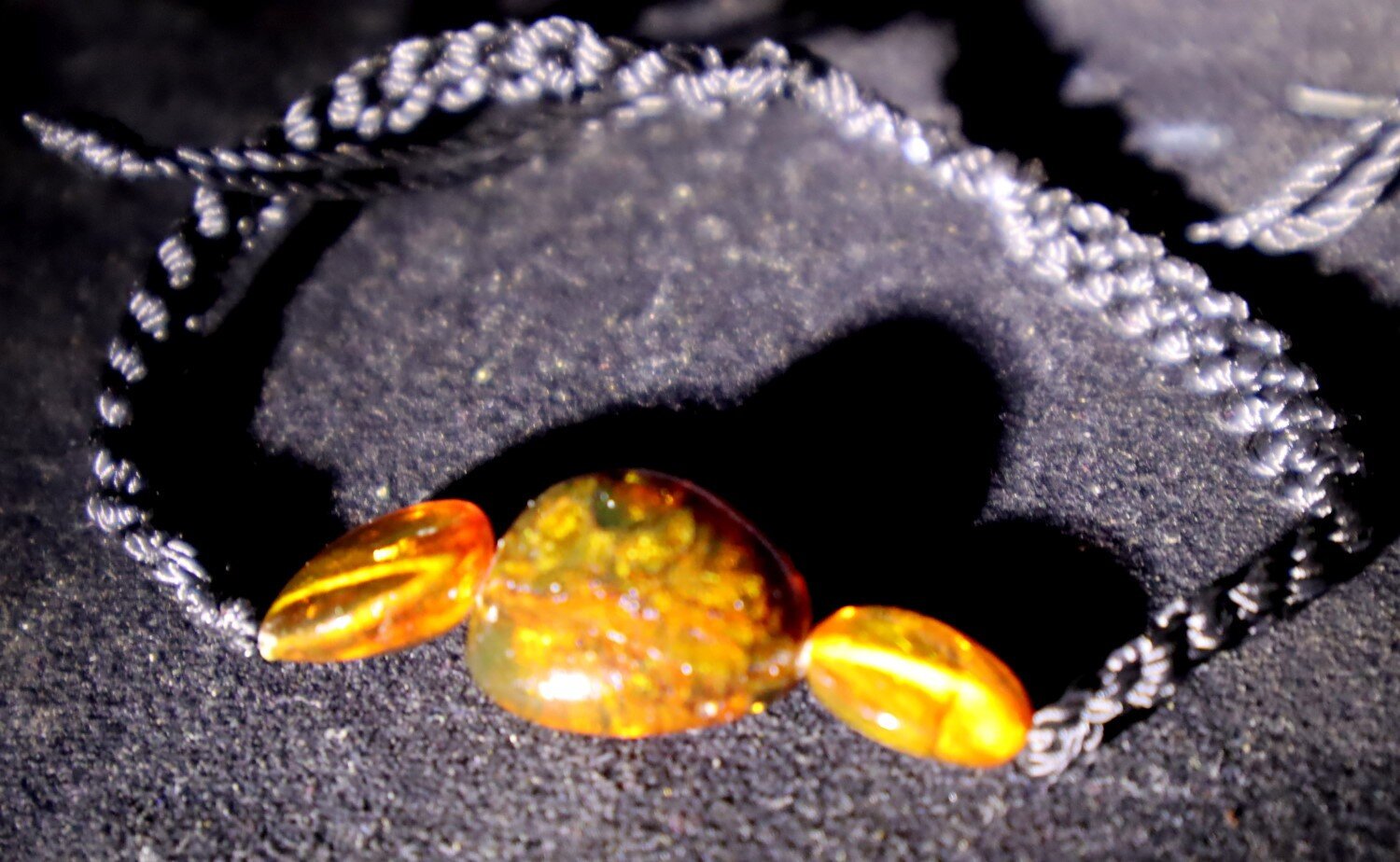 Lovely Natural Translucent Yellow Amber Bracelet adjustable – photo 6