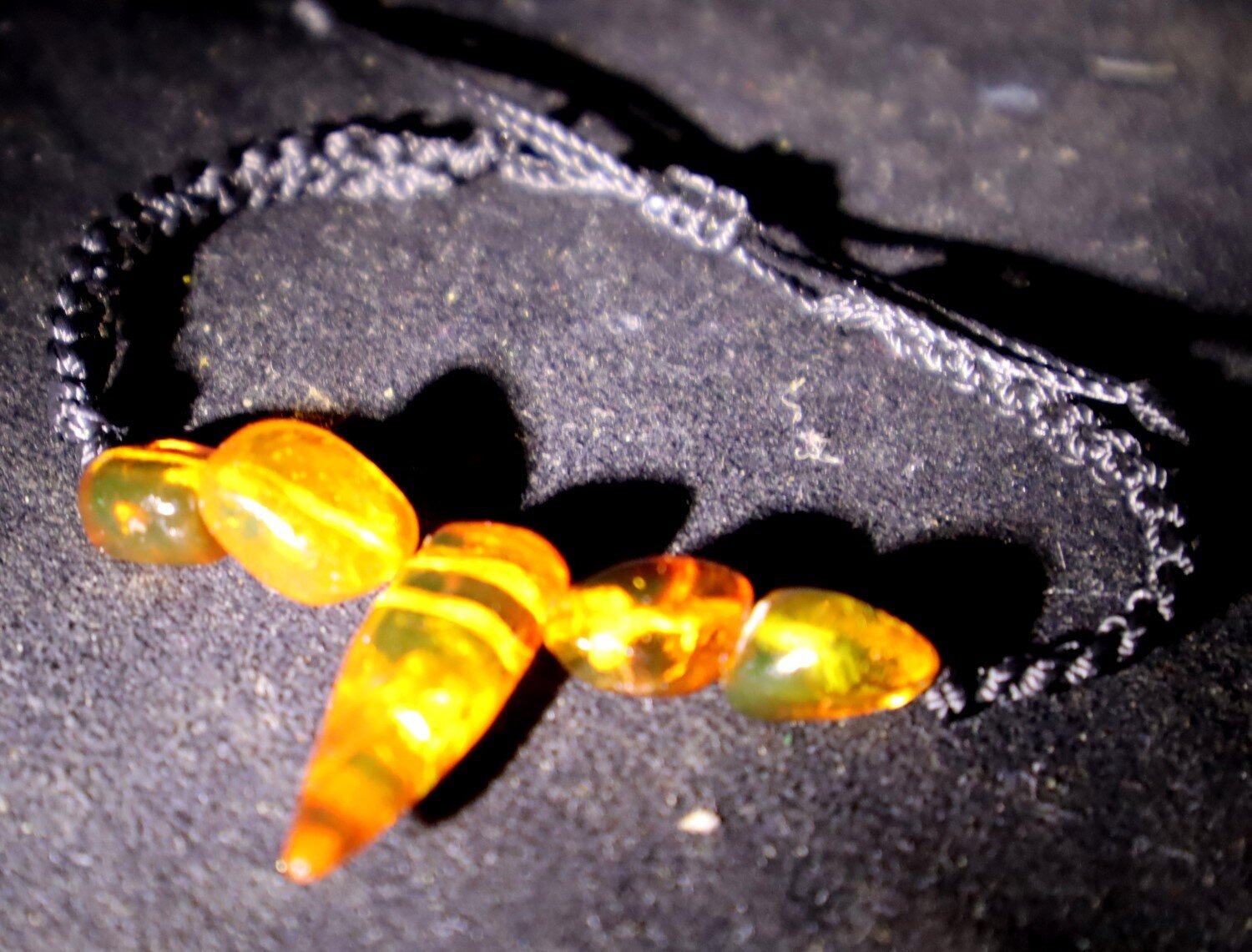 Lovely Natural Clear Yellow Orange Amber Bracelet adjustable – photo 7
