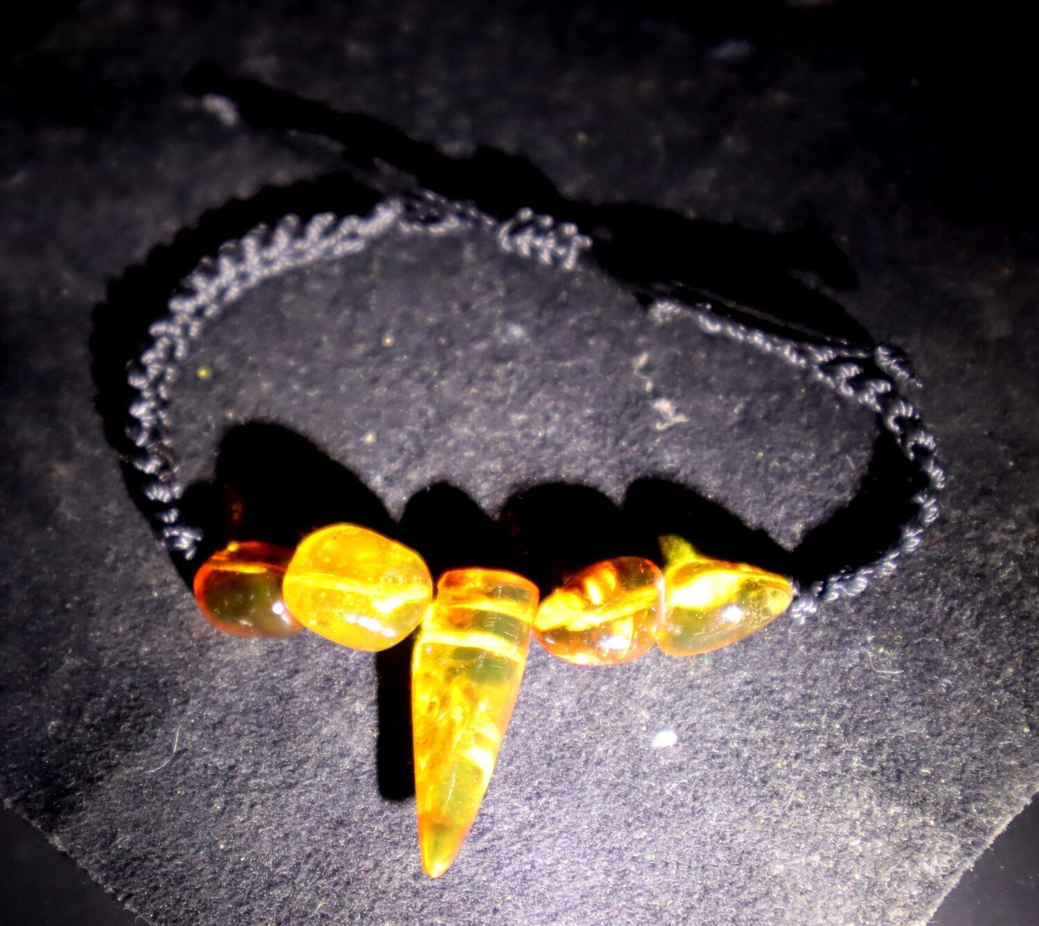 Lovely Natural Clear Yellow Orange Amber Bracelet adjustable – photo 8
