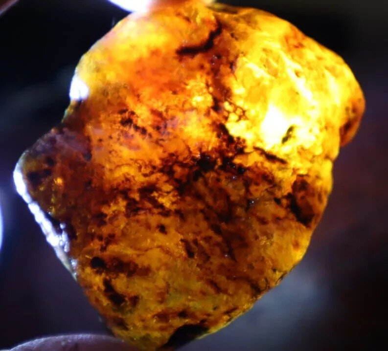 Beautiful Natural Dominican Clear Yellow Blue Amber Rough Specimen 53mm 30.1g – photo 8