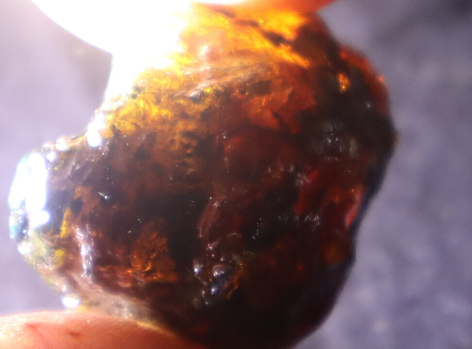 Rarest Natural Dominican Translucent Deep Blue Amber Rough Specimen 31mm 14.3g – photo 7
