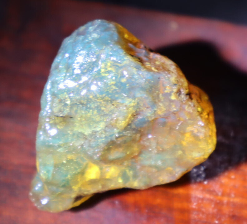 Exquisite Natural Dominican Clear Golden Blue Amber Rough Specimen 37mm 16.8g – photo 4