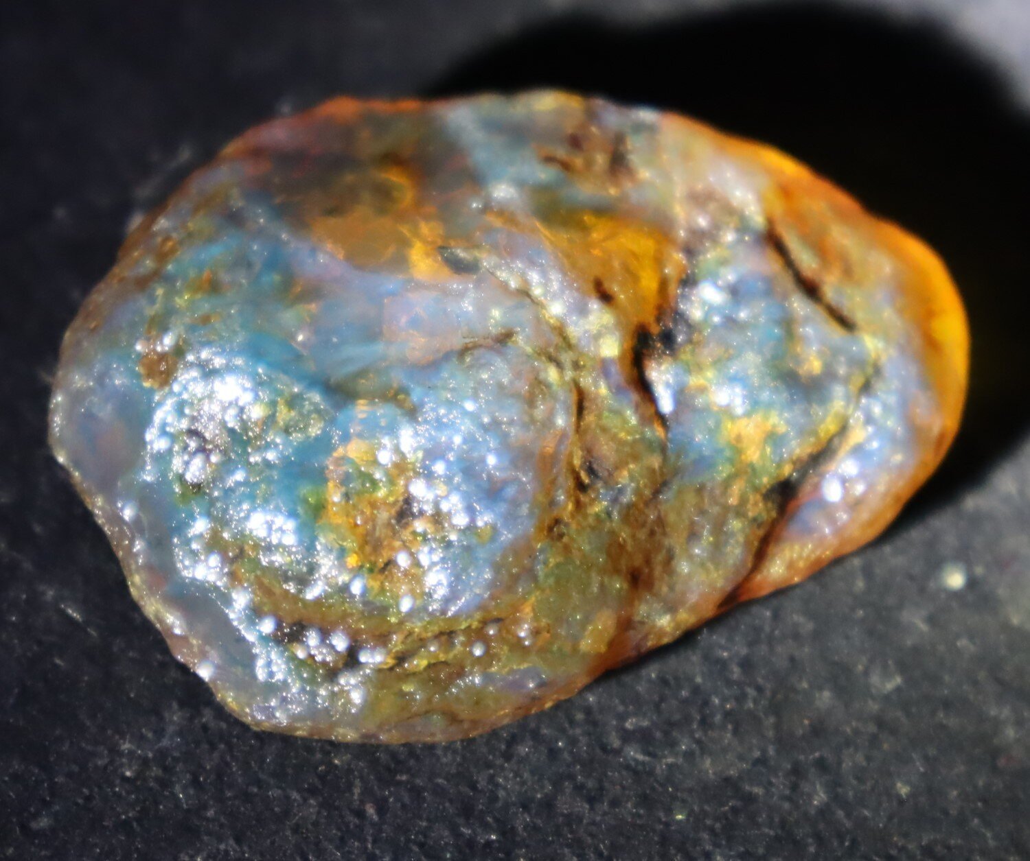 Exquisite Natural Dominican Clear Green Blue Amber Rough Specimen 51mm 18g – photo 13