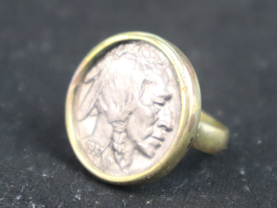 Iron Tail (Sioux), Two Moons (Cheyenne), and Big Tree (Kiowa) Coin Ring – photo 8