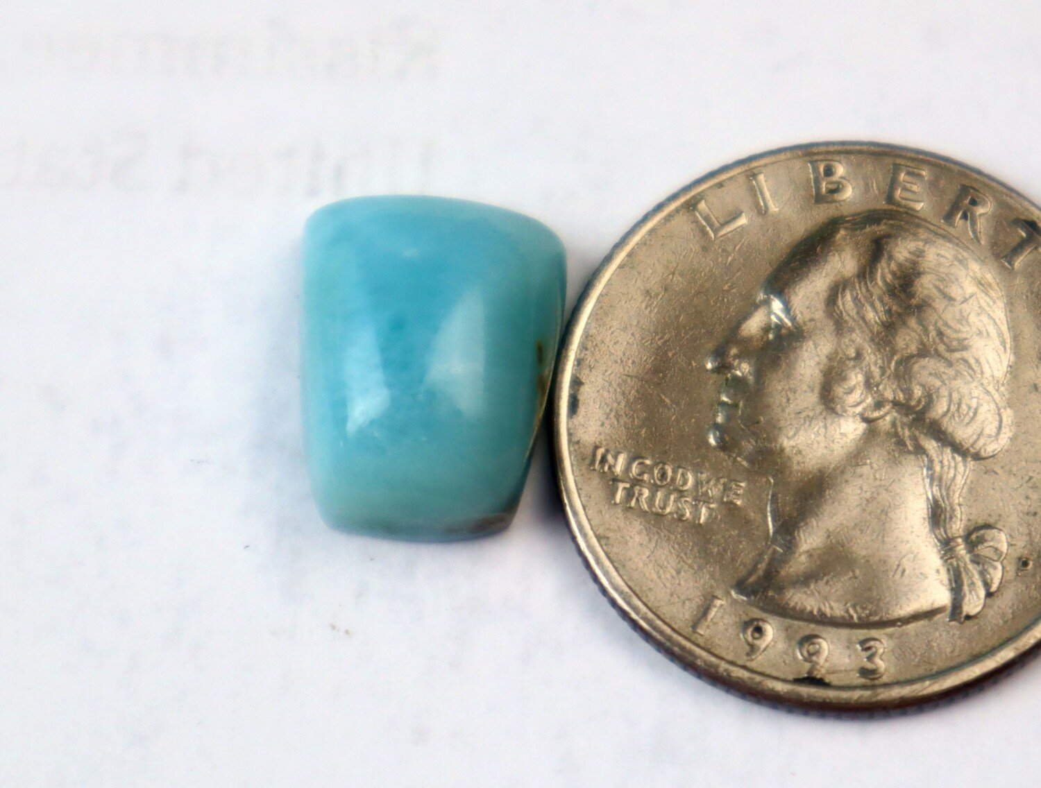Charming Design Natural Ocean Blue Larimar freeform trapezoid Cabochon 14mm – photo 4
