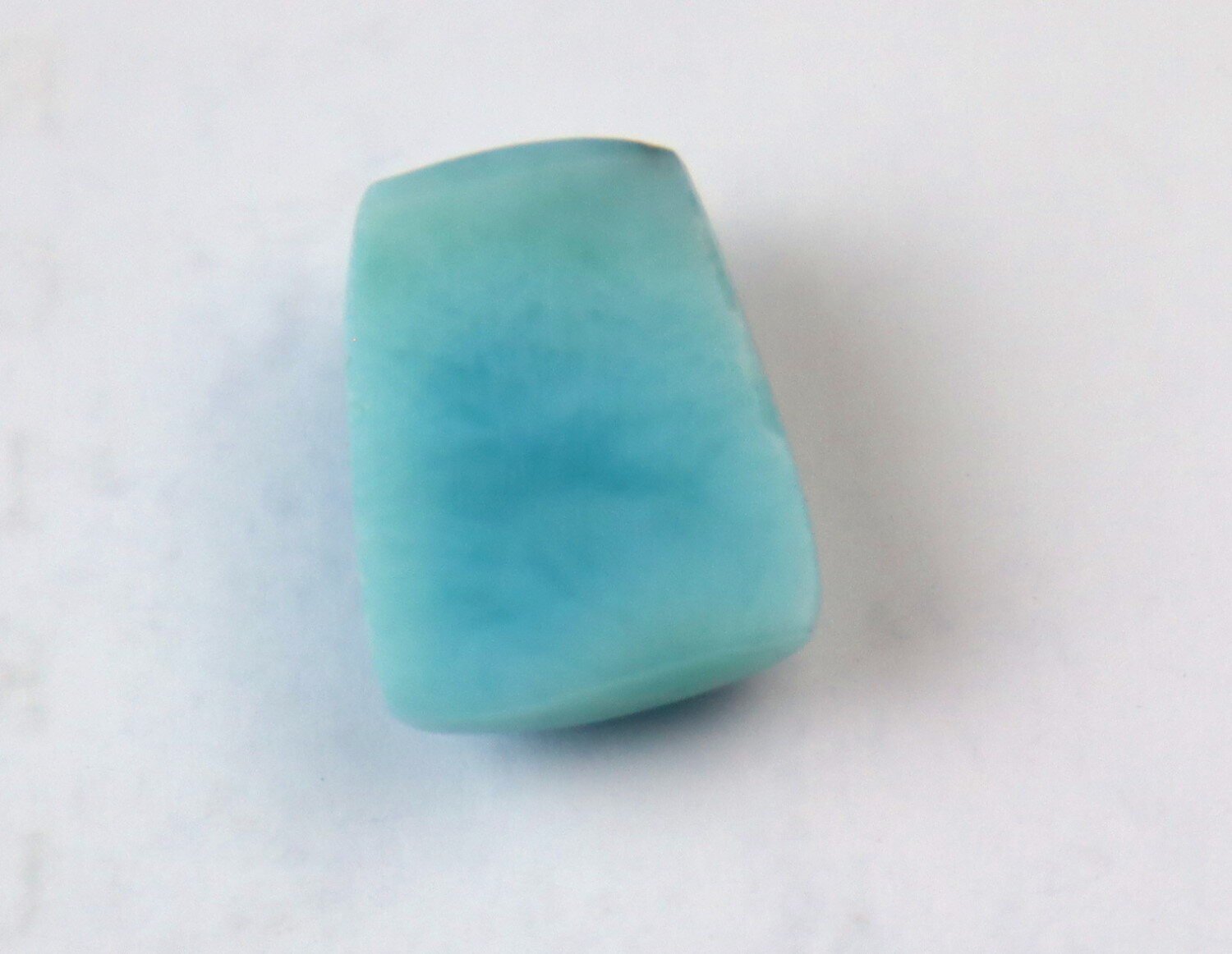 Charming Design Natural Ocean Blue Larimar freeform trapezoid Cabochon 14mm – photo 6