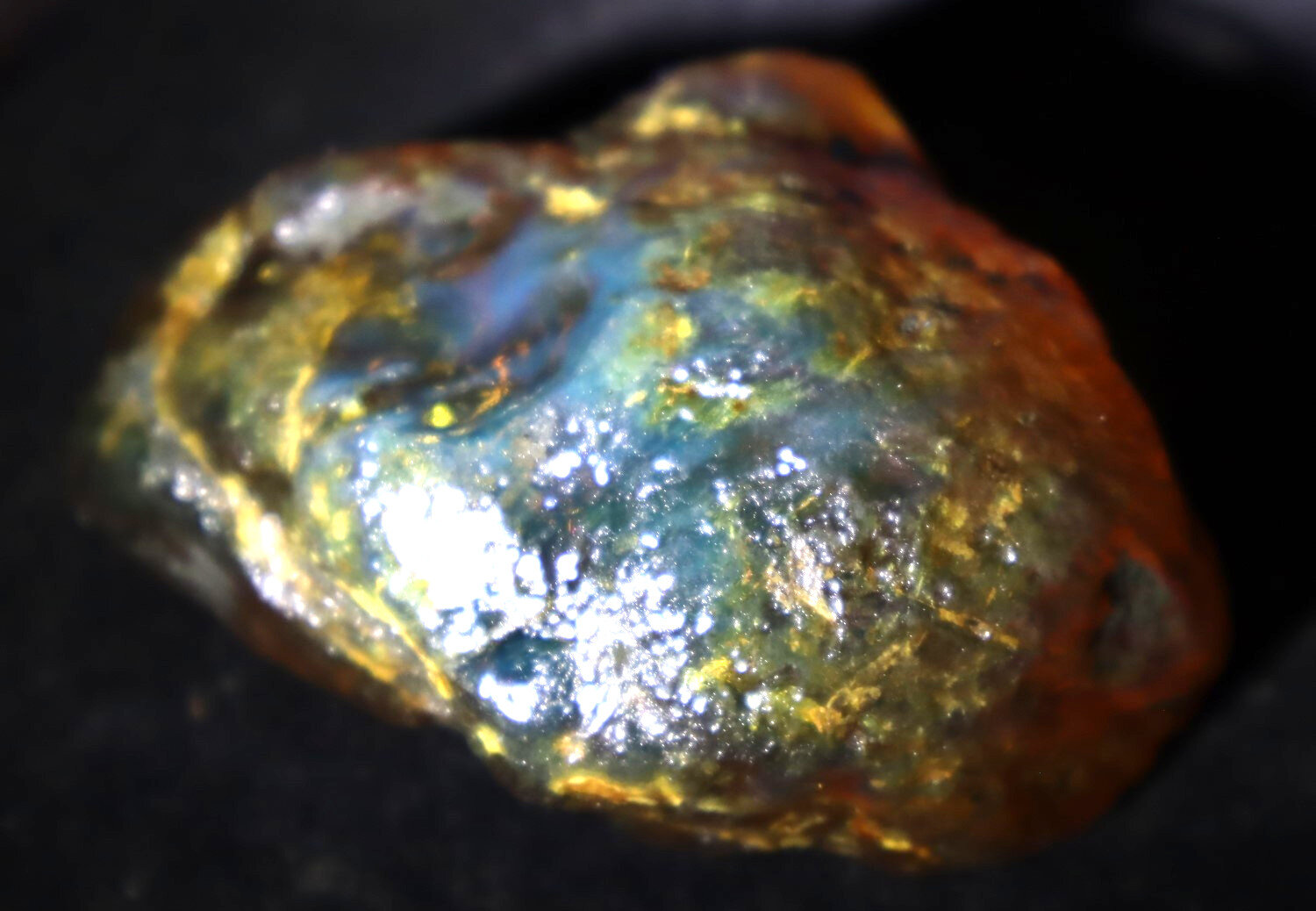 Impressive Natural Dominican Clear Light Blue Amber Rough Specimen 67mm 48.9g – photo 4