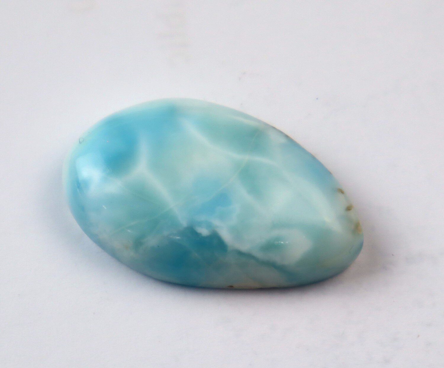 Charming Design Natural Sky Blue Larimar Teardrop Cabochon 29mm – photo 6