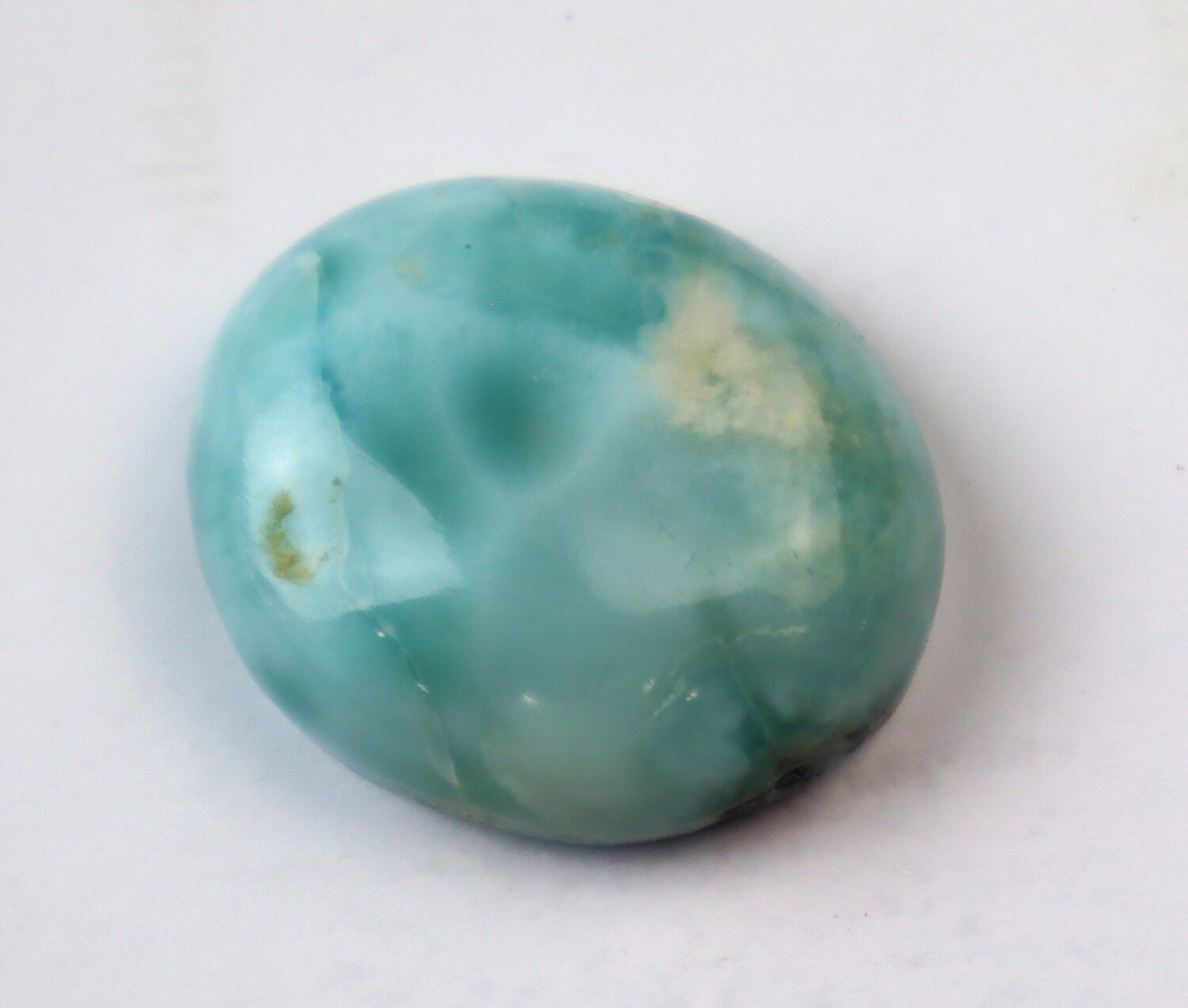 Charming Design Natural Sky Blue Larimar Oval Cabochon 26mm – photo 5