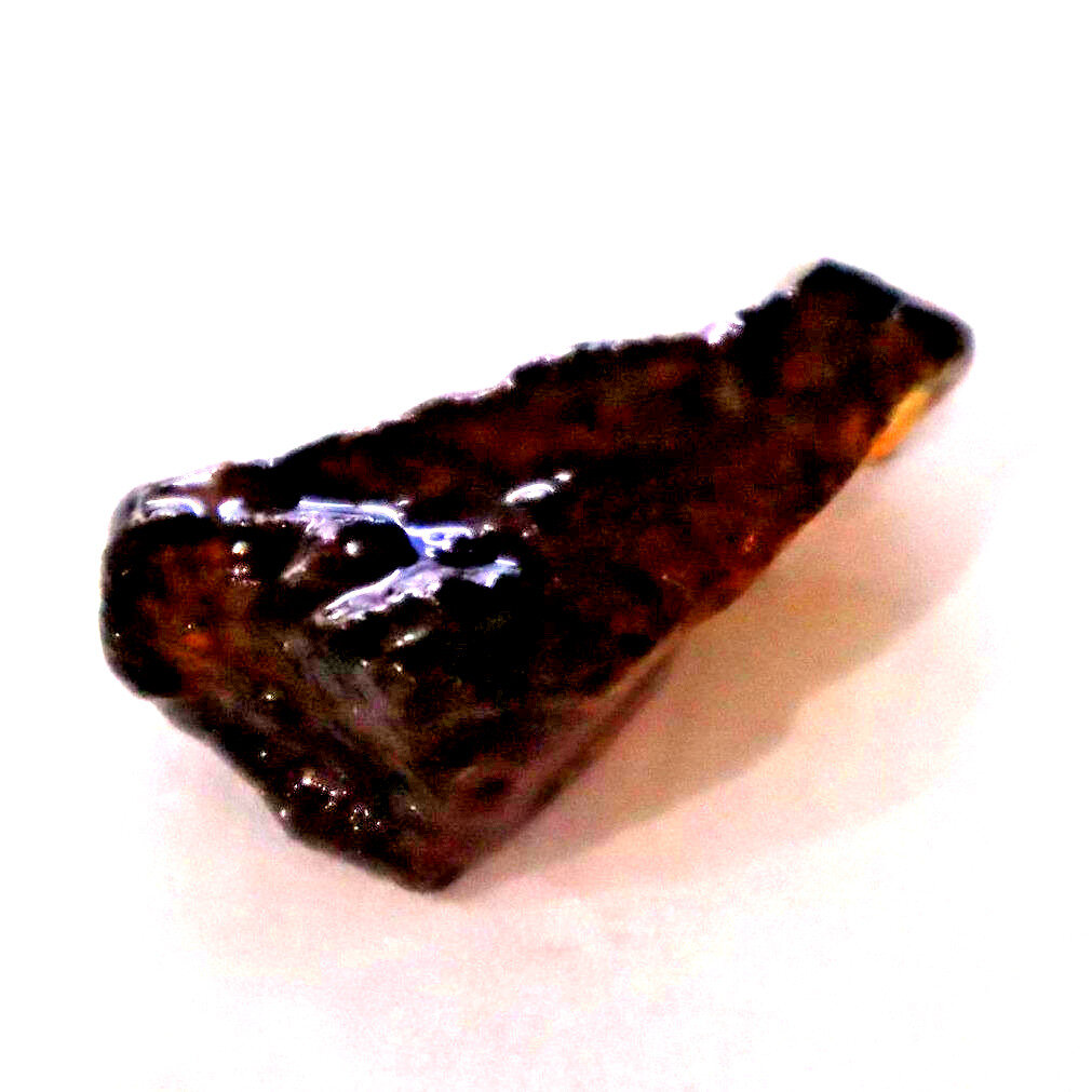 Authentic Beautiful Orange Blue Dominican Amber Rough Specimen Chunk 39mm 5.1g – photo 8