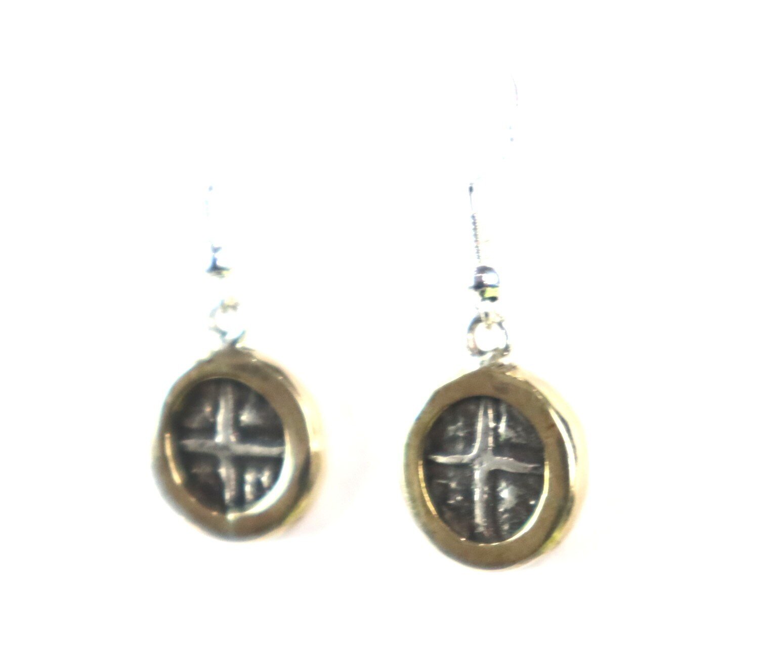 SPAIN COLONIAL PIRATE Atocha Shipwreck COIN .925 STERLING SILVER EARRINGS 1.3" – photo 5