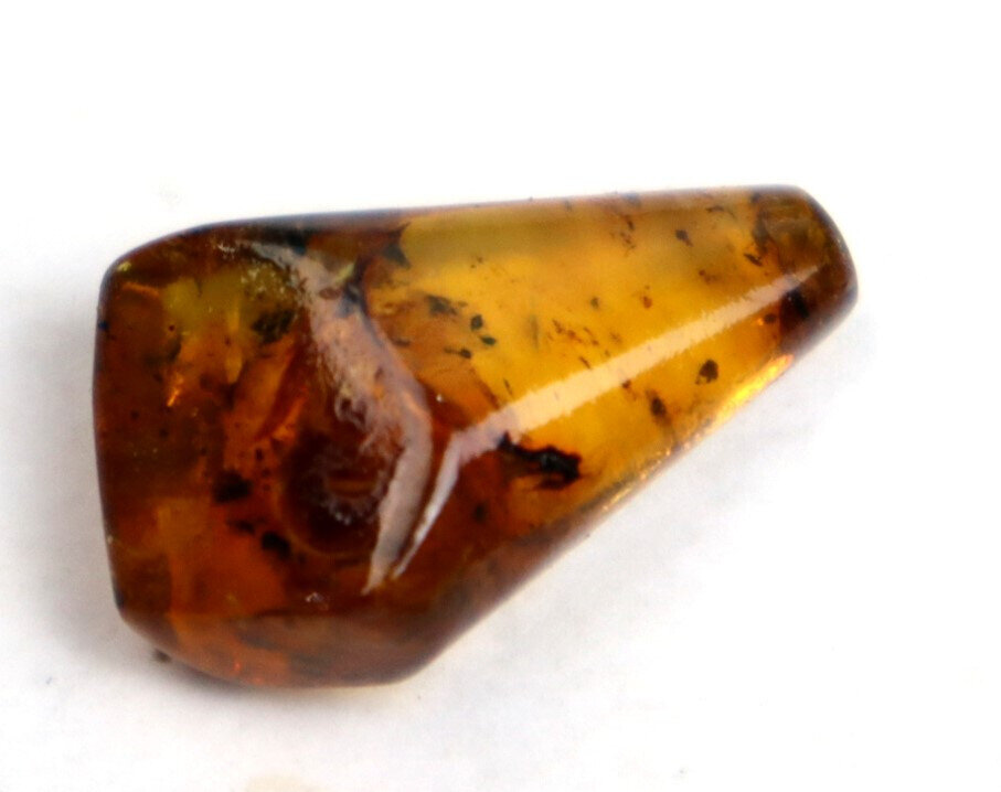 Rarest Natural Dominican Clear Orange Brown Amber Polished Pendant Stone 24mm – photo 6