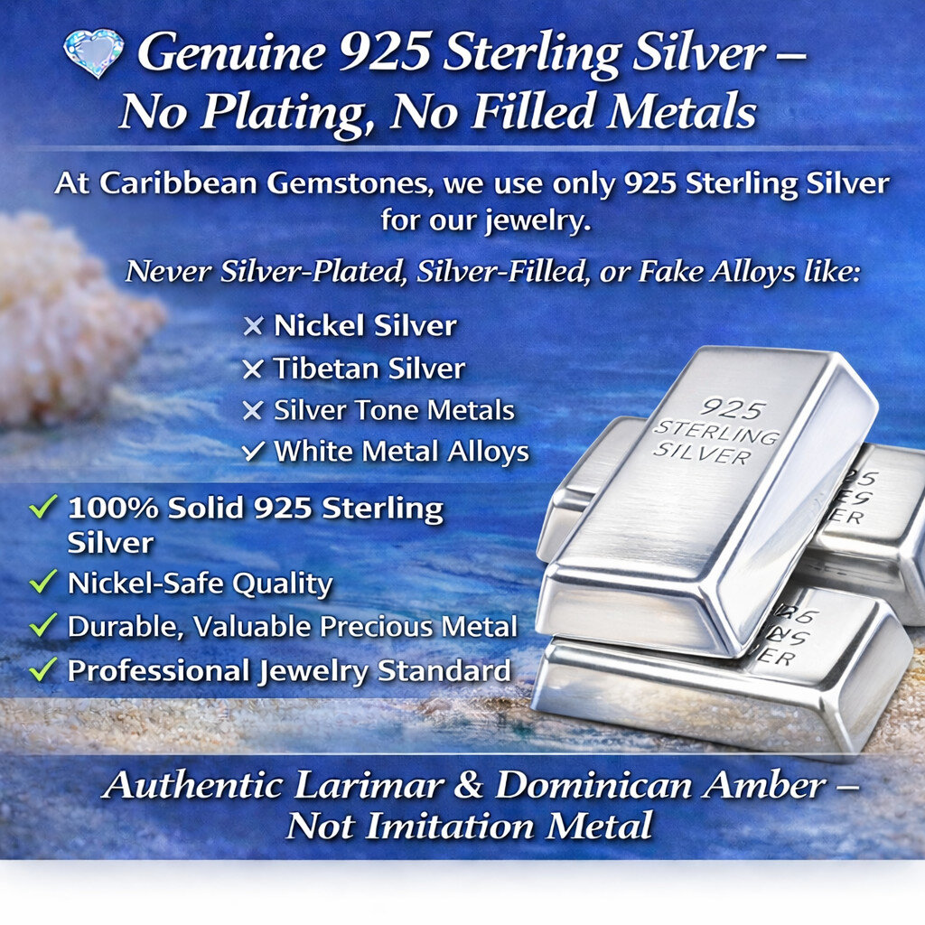 Unusual Pattern Natural Sky Blue Larimar .925 Sterling Silver Pendant 30mm – photo 3