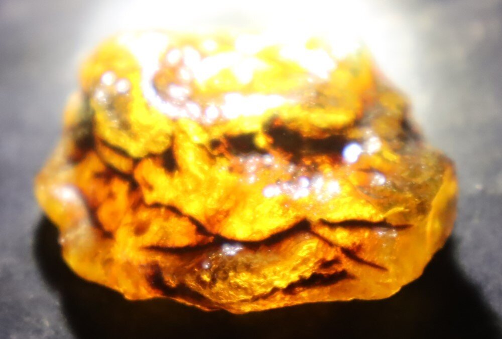 Exquisite Natural Dominican Clear Deep Yellow Amber Rough Specimen 37mm 8.6g – photo 10