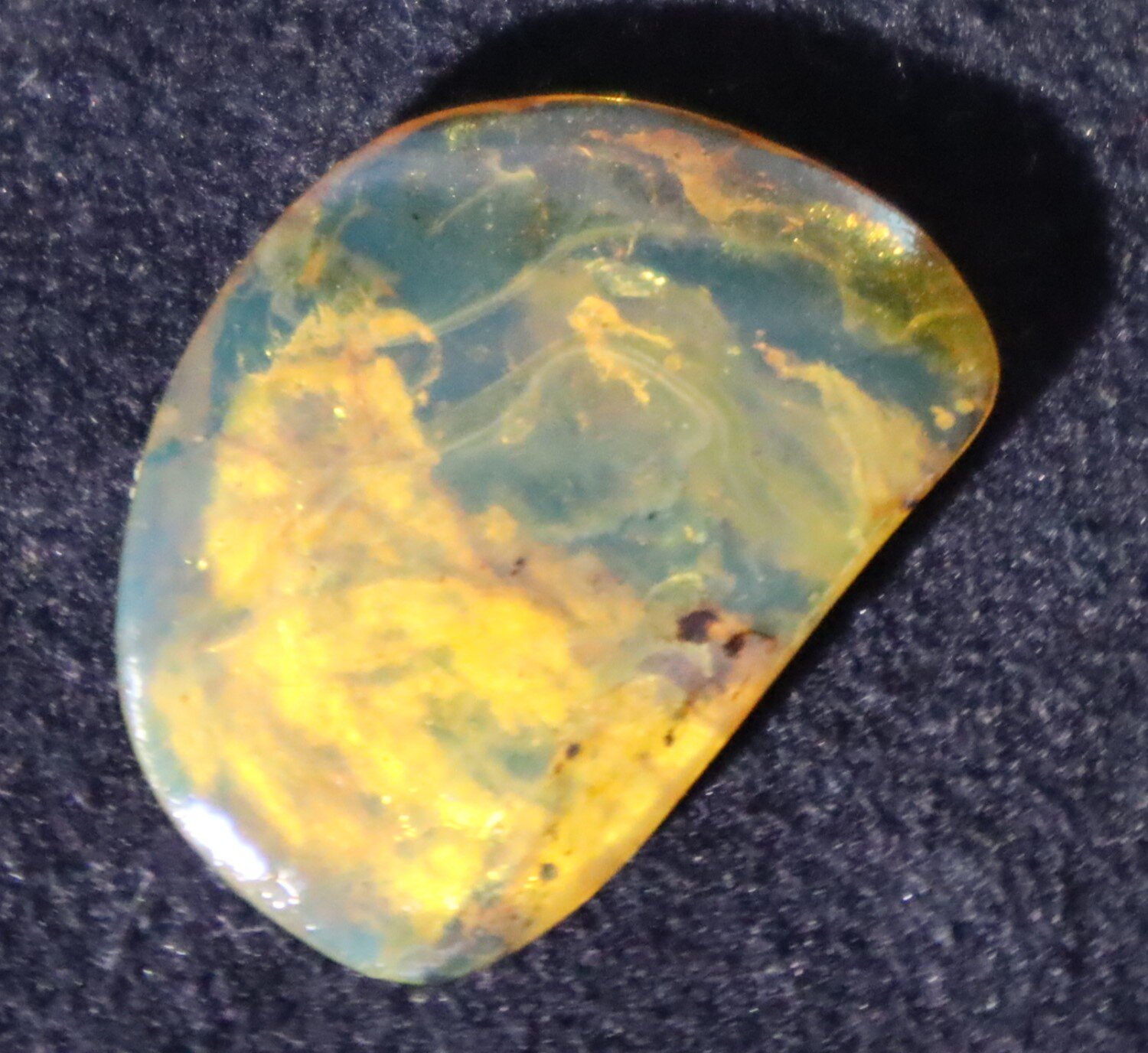 Natural Translucent Sky Blue Amber Cabochon 25mm free drilling and hook – photo 6