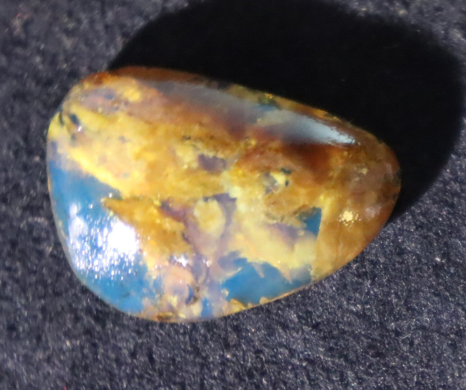 Charming Design Natural Translucent Sky Blue Amber Cabochon 24mm – photo 8