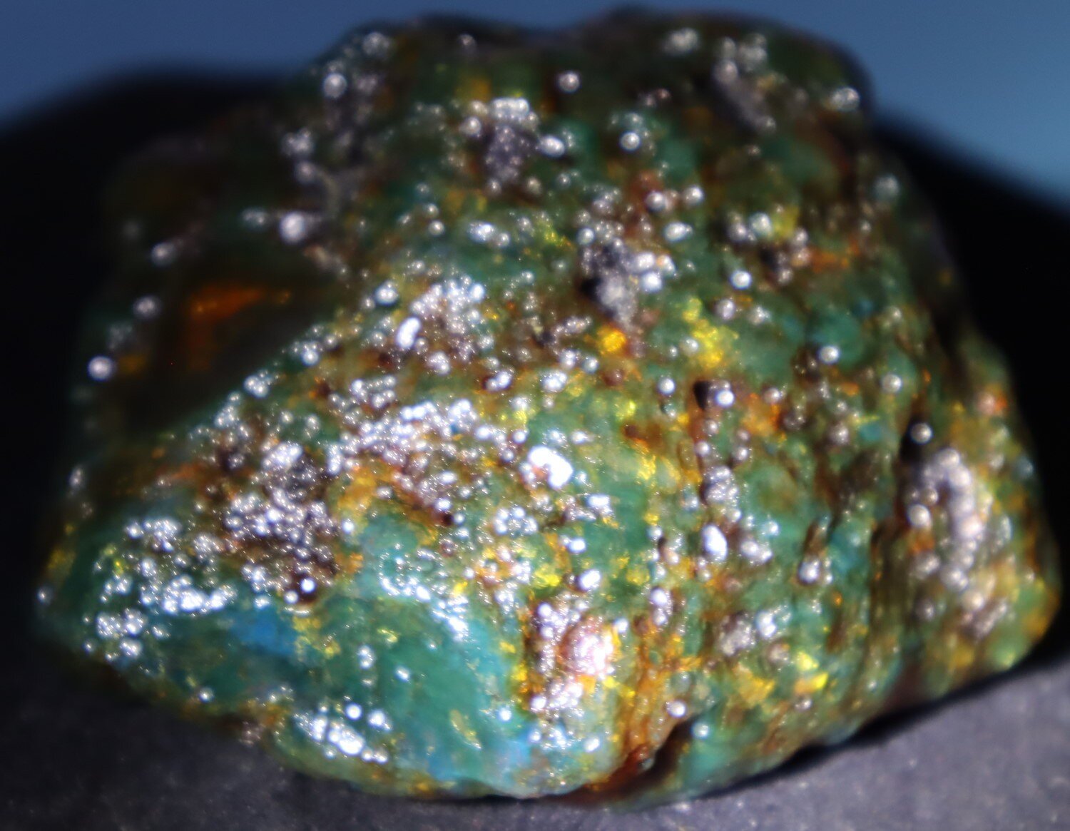 Charming Natural Dominican Translucent Green Blue Amber Rough Specimen 70mm 77g – photo 10