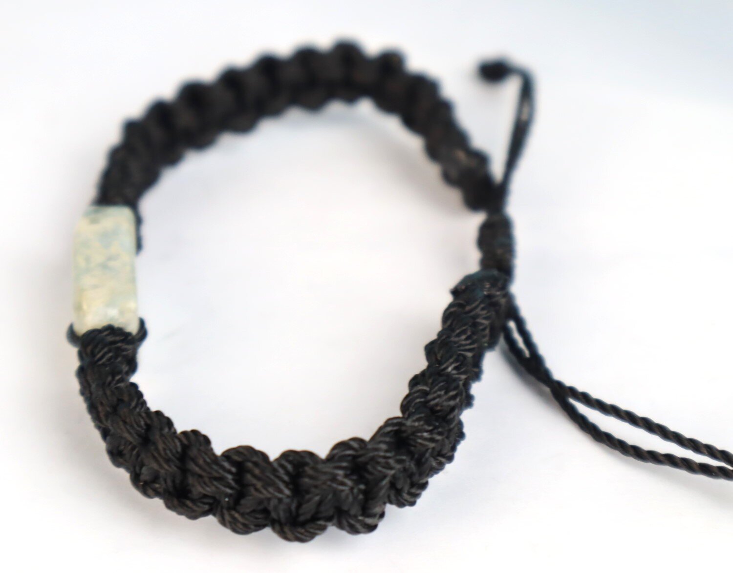 Rarest Natural Pastel Blue Larimar Bracelet Wristband adjustable cord – photo 10